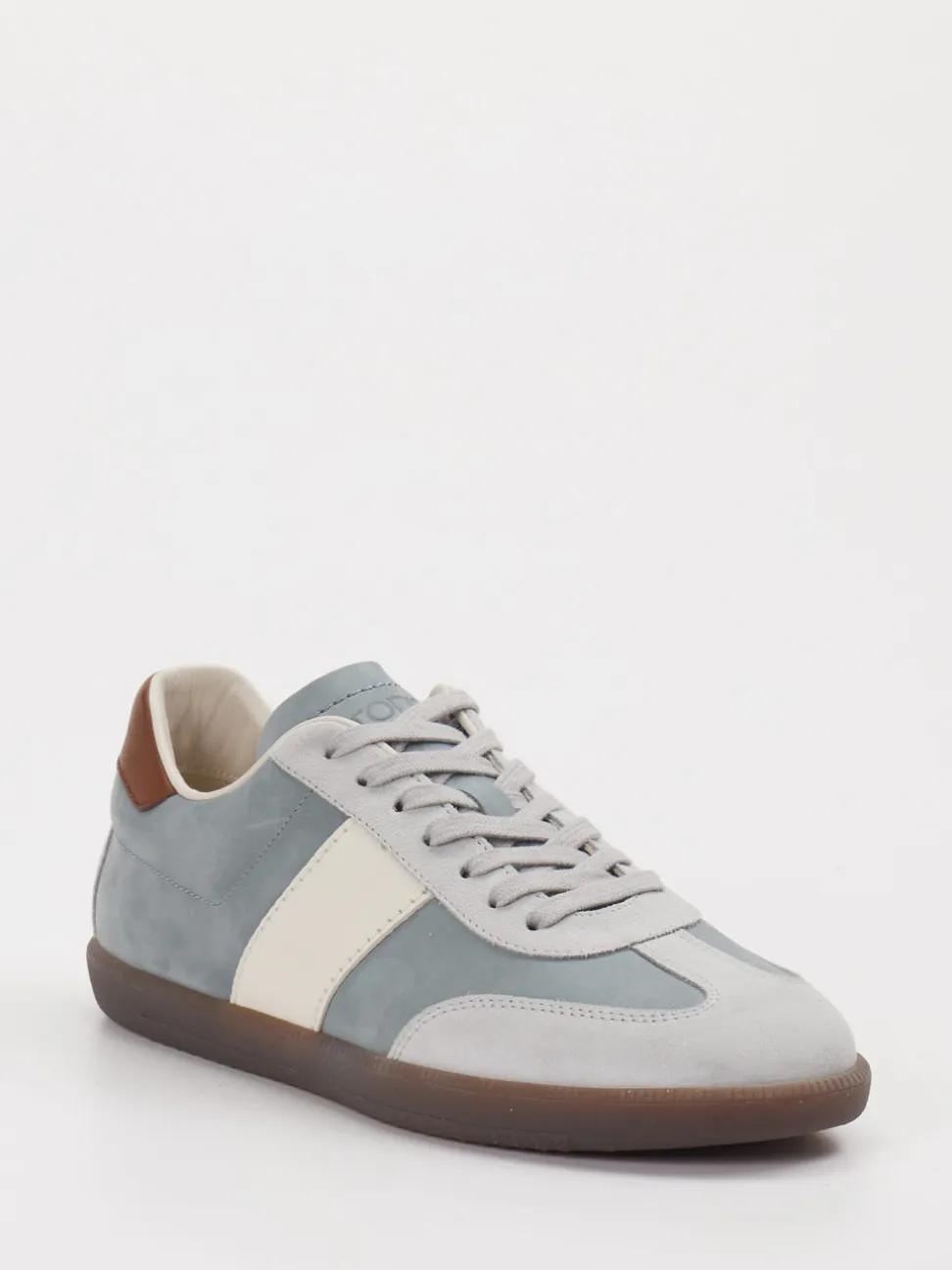 Tod's – Sneaker aus Veloursleder in Blaugrau