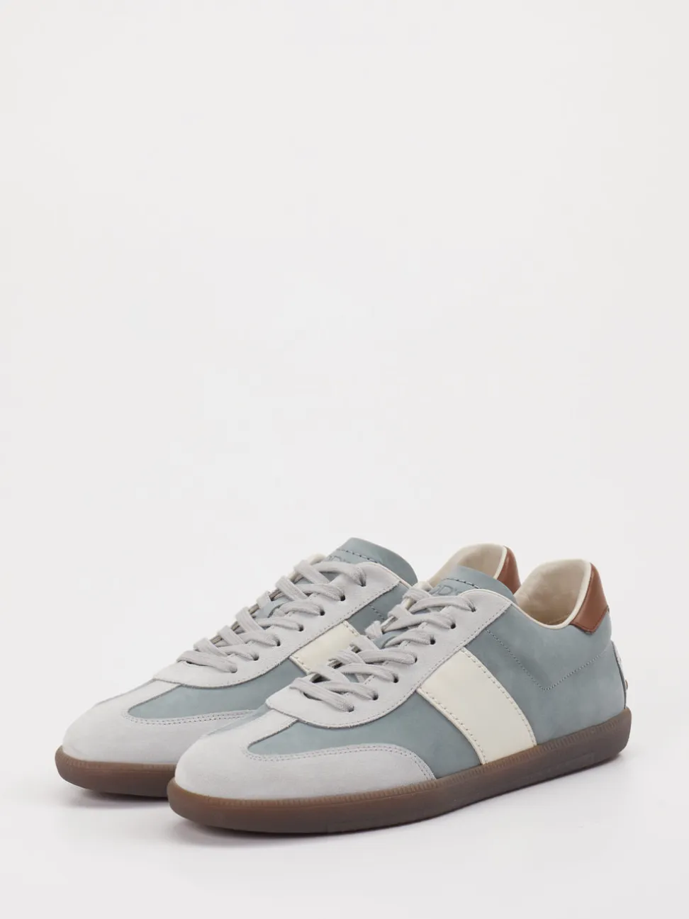 Tod's – Sneaker aus Veloursleder in Blaugrau