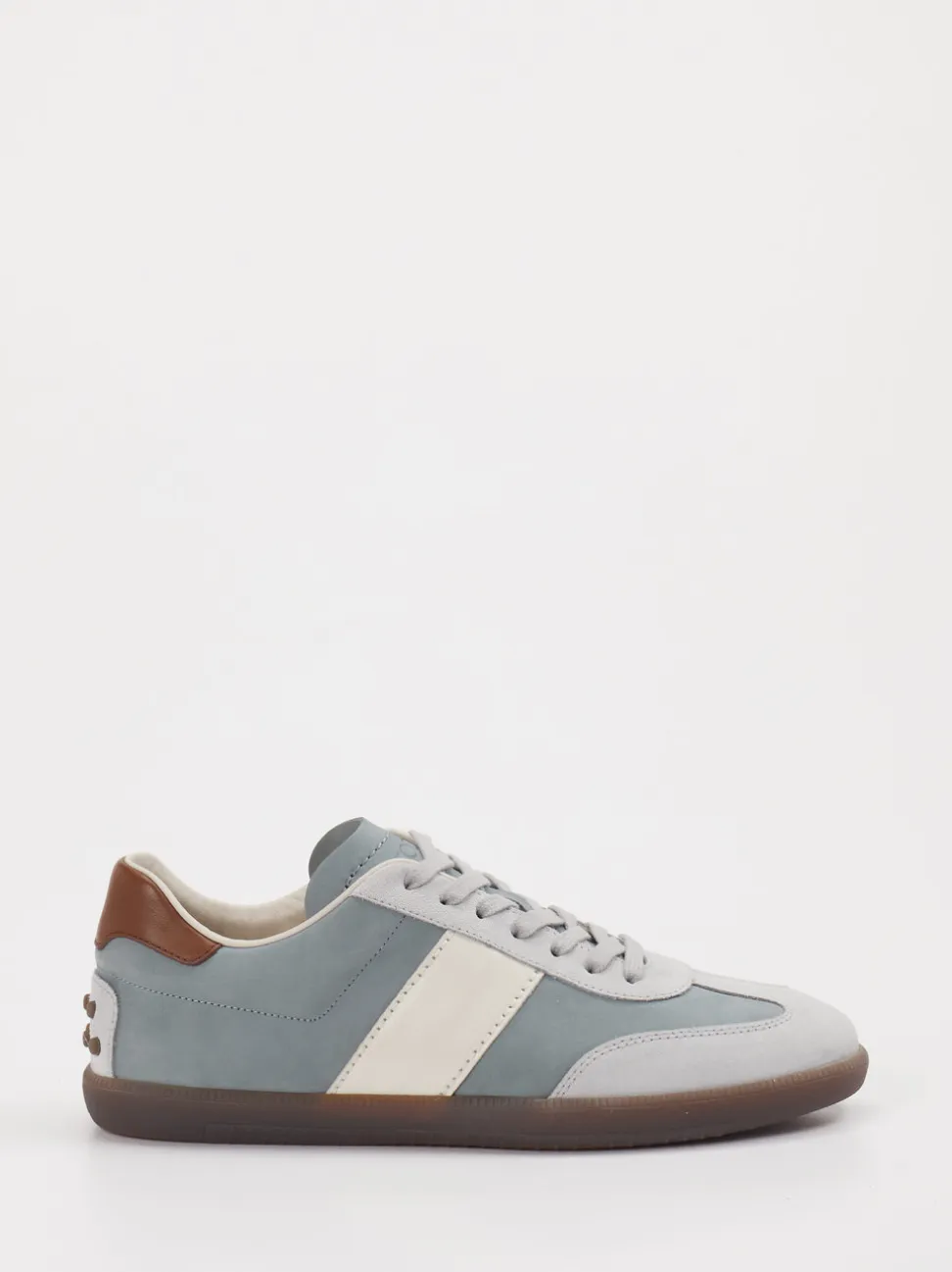 Tod's – Sneaker aus Veloursleder in Blaugrau