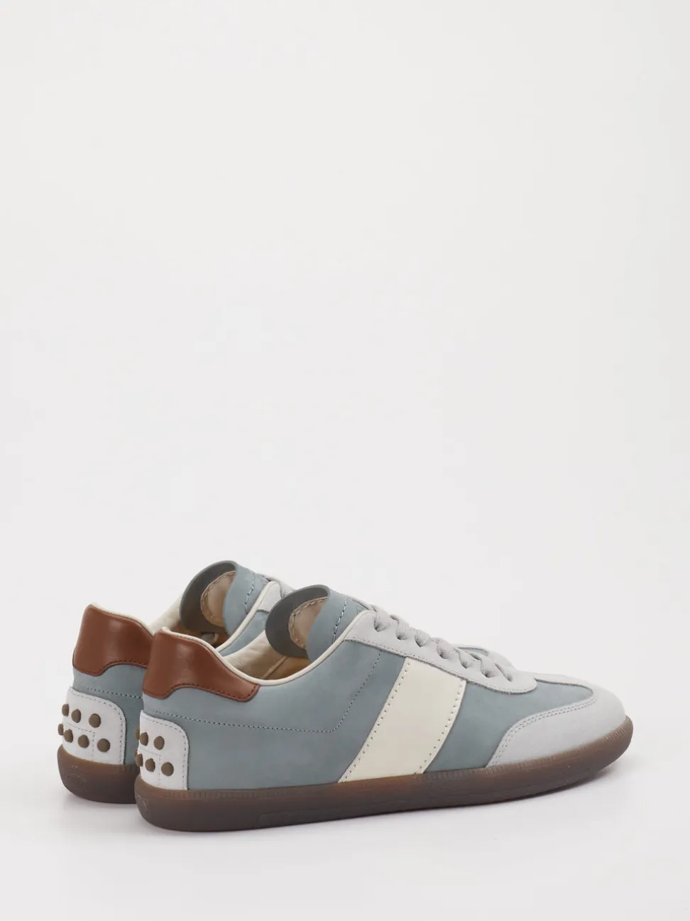 Tod's – Sneaker aus Veloursleder in Blaugrau