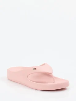 Tommy Hilfiger – Zehentrenner aus Synthetik in Rosa