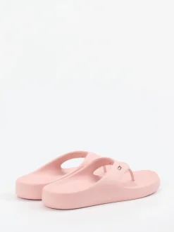 Tommy Hilfiger – Zehentrenner aus Synthetik in Rosa