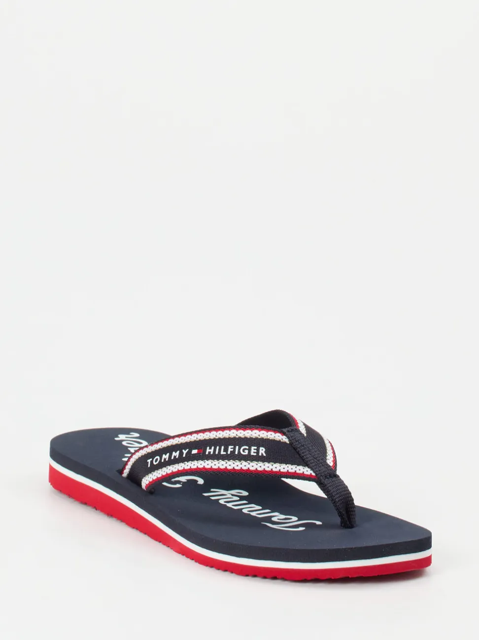 Tommy Hilfiger – Zehentrenner aus Textil Dunkelblau