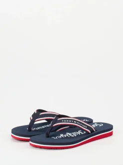 Tommy Hilfiger – Zehentrenner aus Textil Dunkelblau
