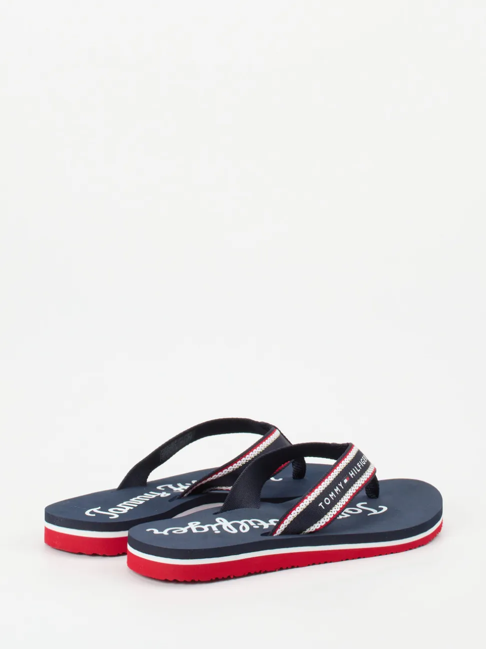 Tommy Hilfiger – Zehentrenner aus Textil Dunkelblau