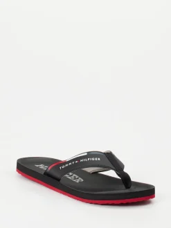 Tommy Hilfiger – Zehentrenner aus Textil schwarz