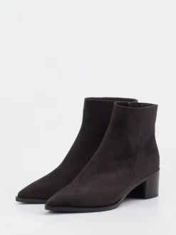 Truman's – Ankle Boots aus Veloursleder anthrazit