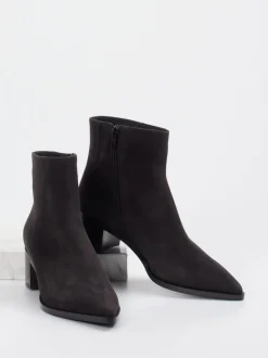 Truman's – Ankle Boots aus Veloursleder anthrazit