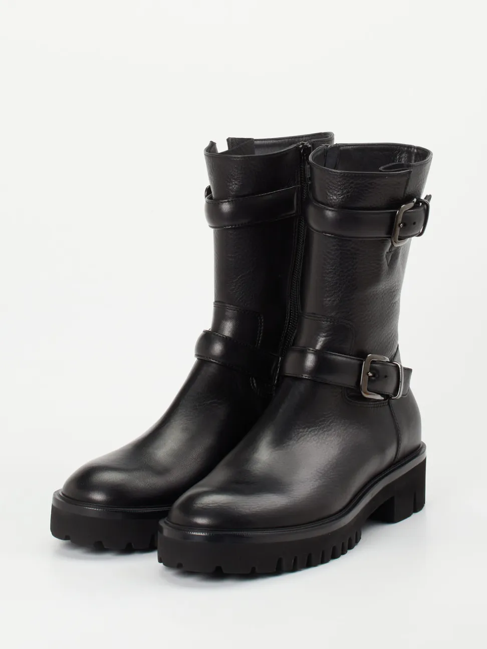 Truman's – Biker-Stiefelette aus Kalbleder schwarz