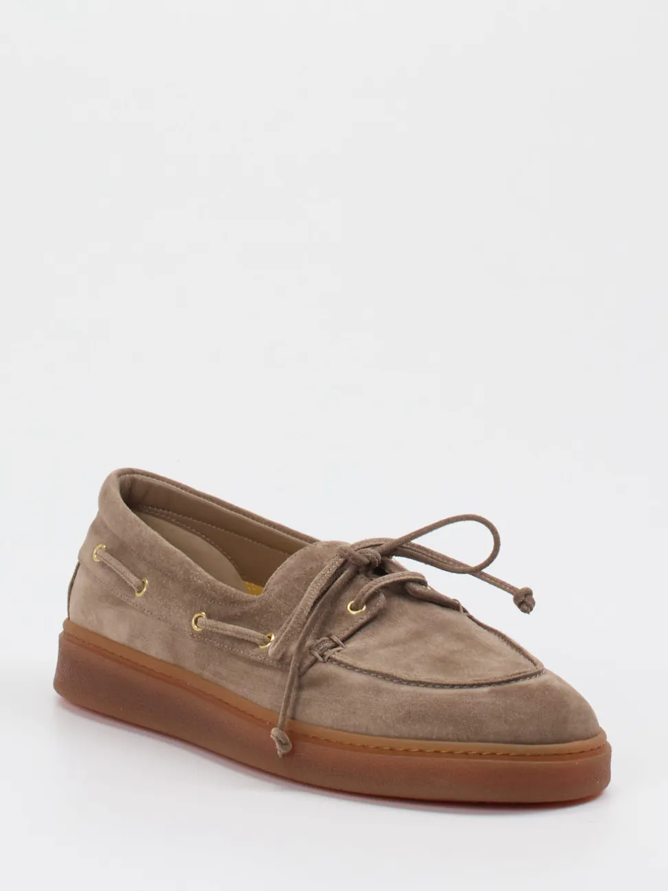 Truman's – Bootsschuh aus Veloursleder in Taupe