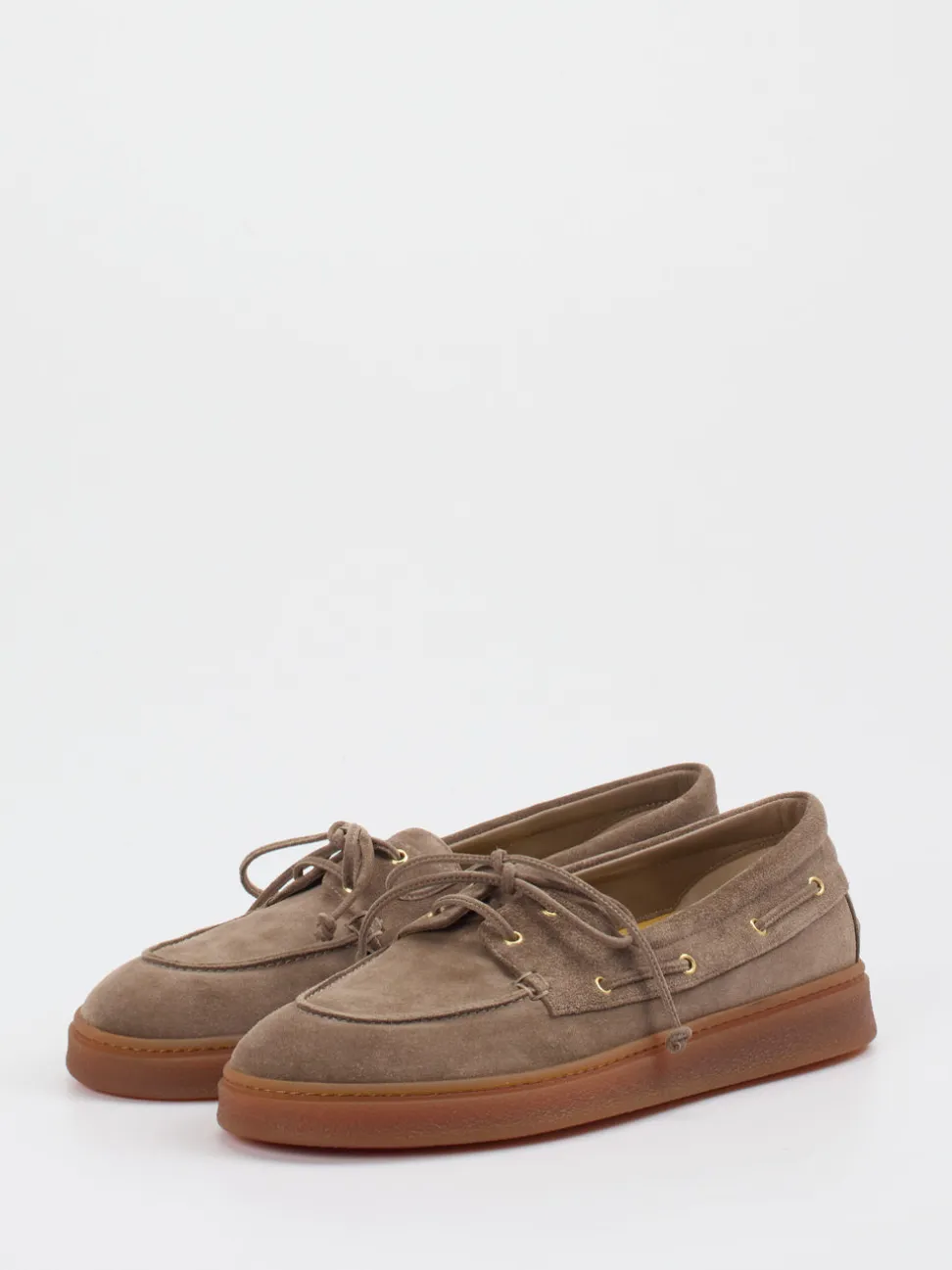 Truman's – Bootsschuh aus Veloursleder in Taupe