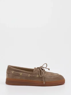 Truman's – Bootsschuh aus Veloursleder in Taupe