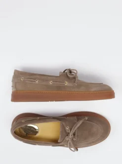 Truman's – Bootsschuh aus Veloursleder in Taupe