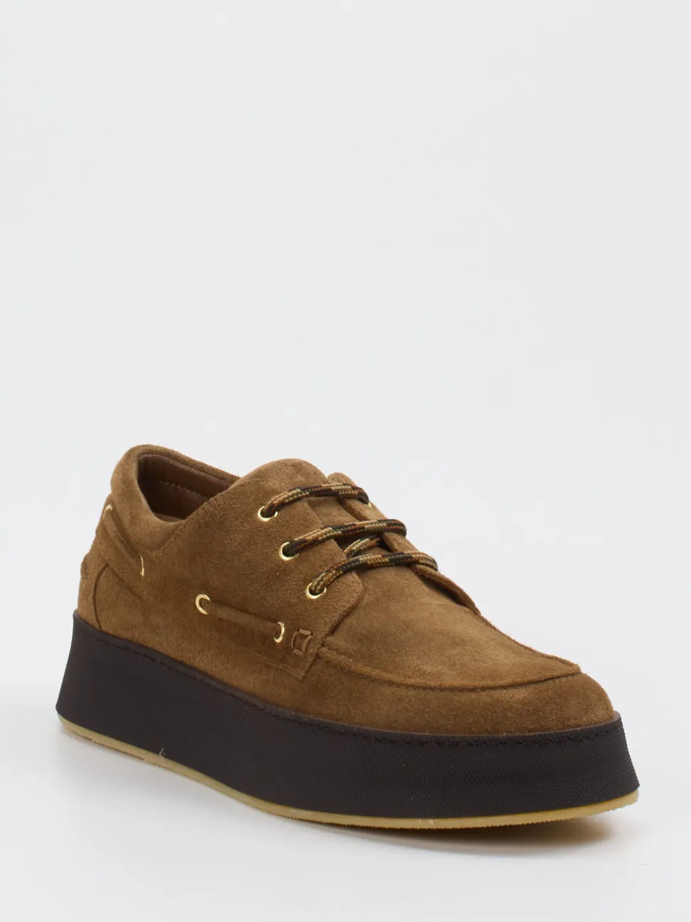 Truman's – Bootsschuh aus Veloursleder cognacfarben