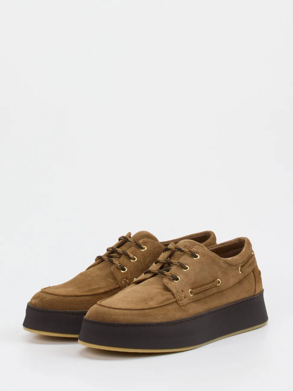 Truman's – Bootsschuh aus Veloursleder cognacfarben