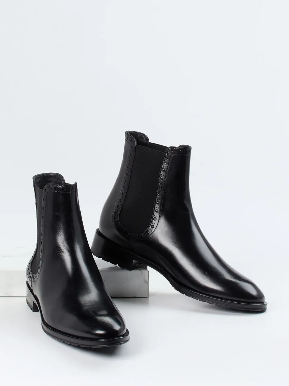 Truman's – Chelsea Boots aus Kalbleder Schwarz