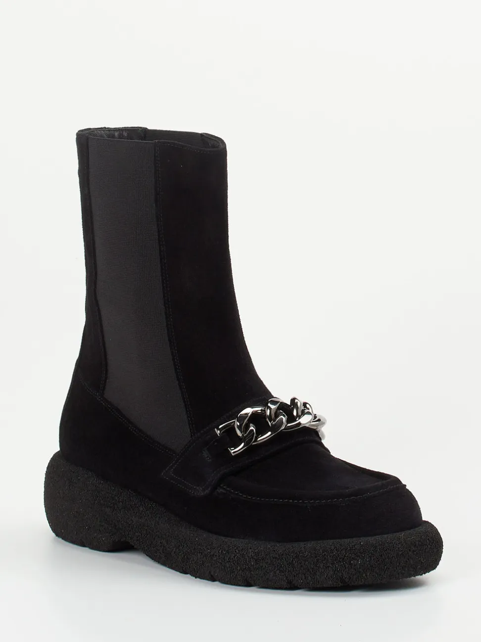 Truman's – Chelsea Boots aus Veloursleder Schwarz