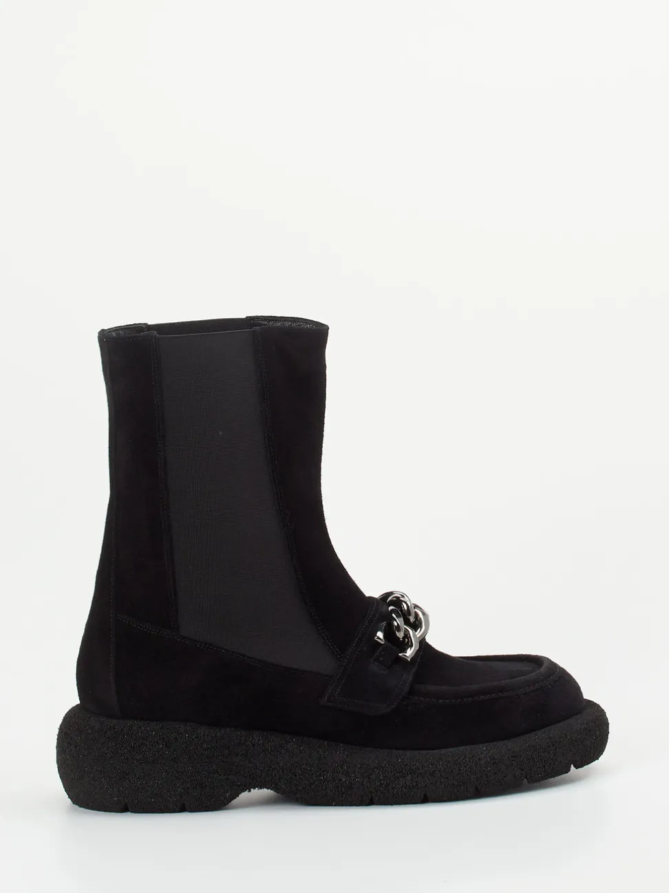 Truman's – Chelsea Boots aus Veloursleder Schwarz