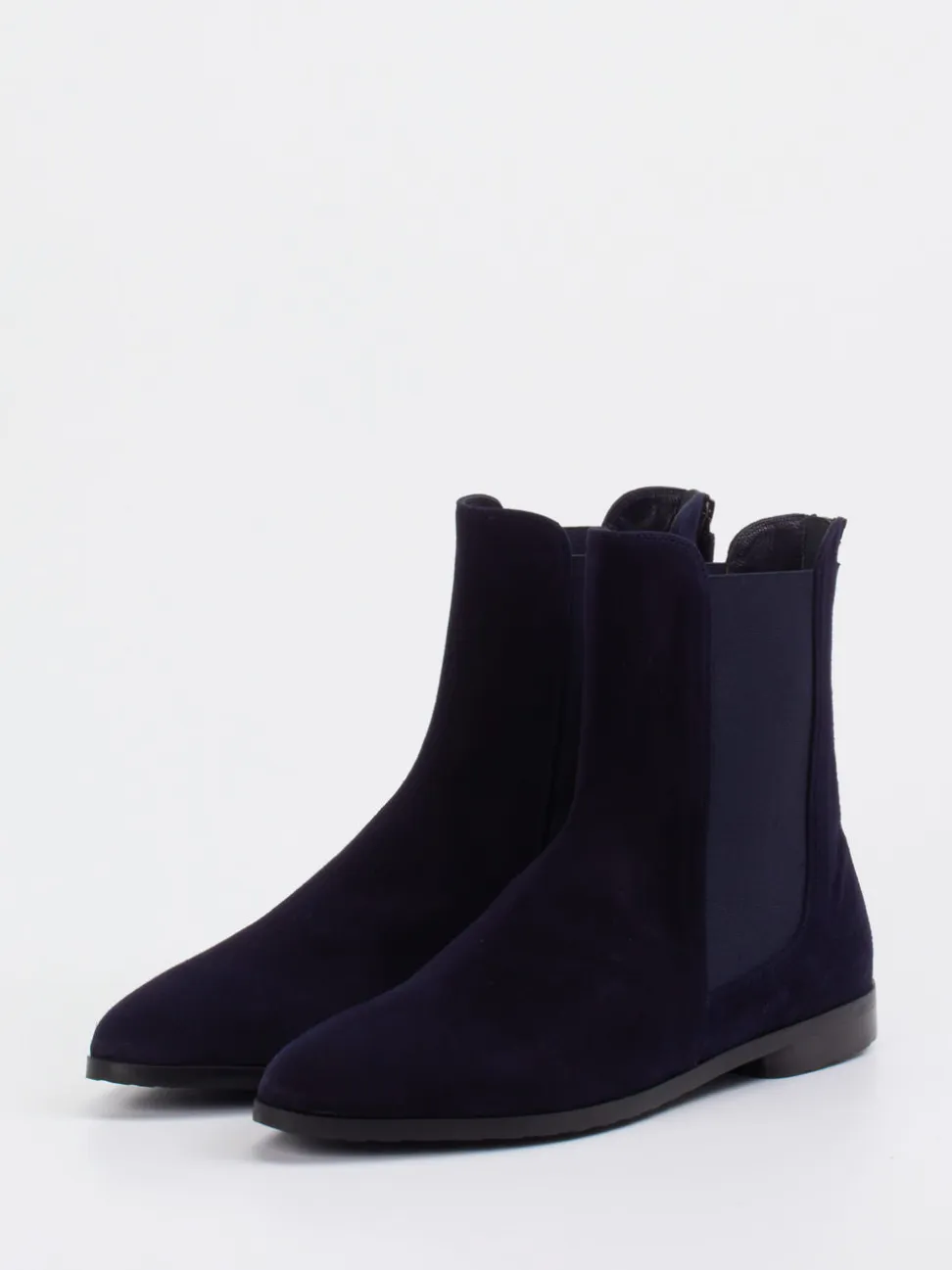 Truman's – Chelsea Boots aus Veloursleder Dunkelblau