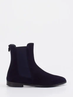 Truman's – Chelsea Boots aus Veloursleder Dunkelblau