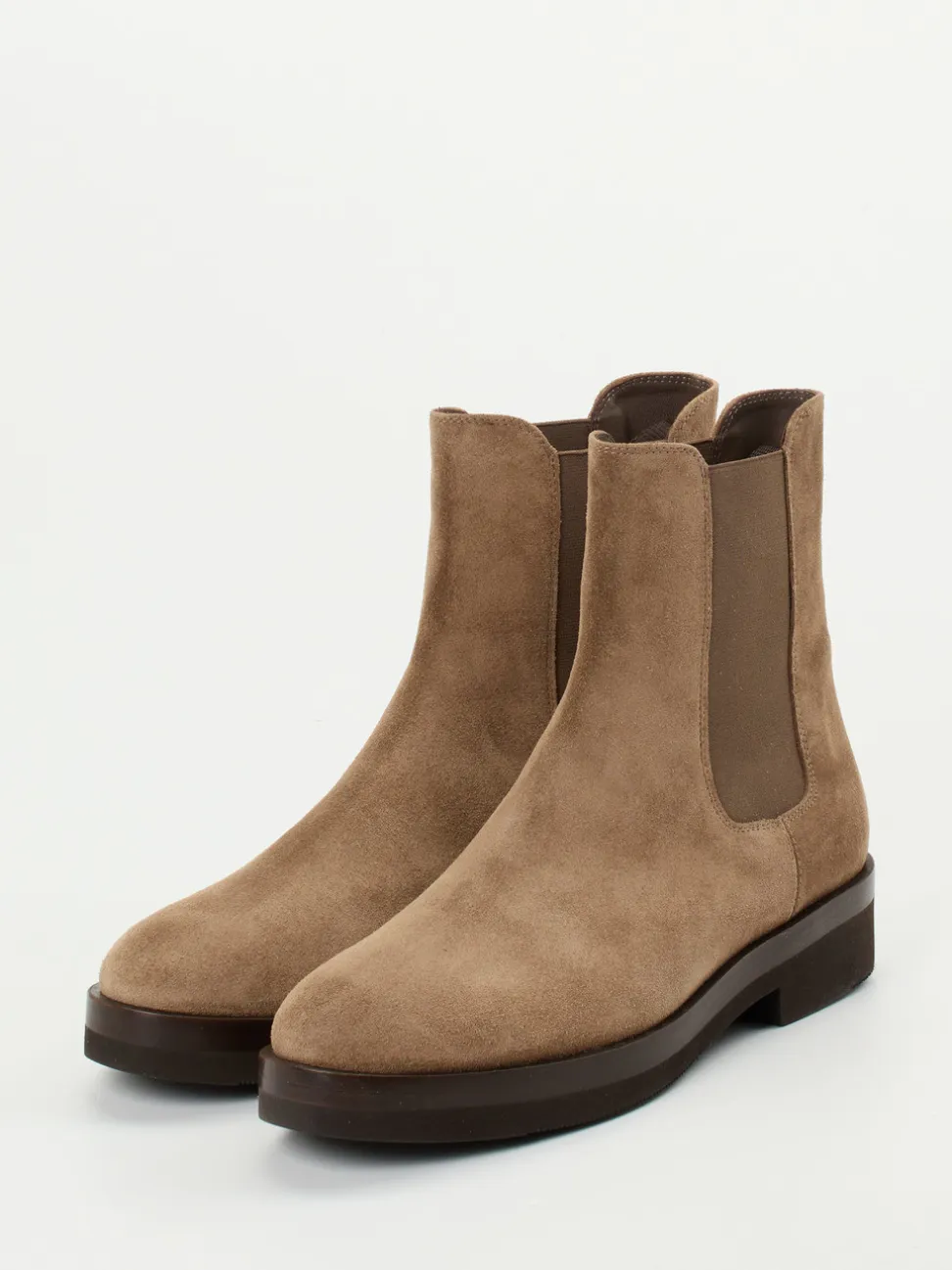 Truman's – Chelsea Boots aus Veloursleder Sandbraun