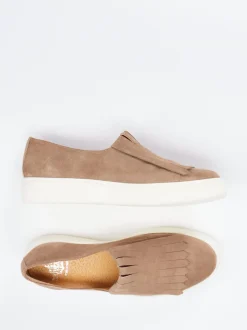 Truman's – Fransen-Loafer aus Veloursleder Sandbraun
