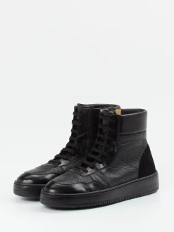 Truman's – High-Top Sneaker aus Hirschleder Schwarz