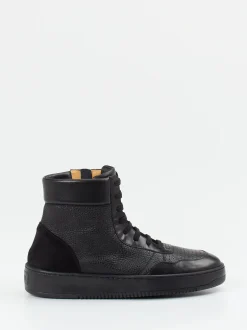 Truman's – High-Top Sneaker aus Hirschleder Schwarz