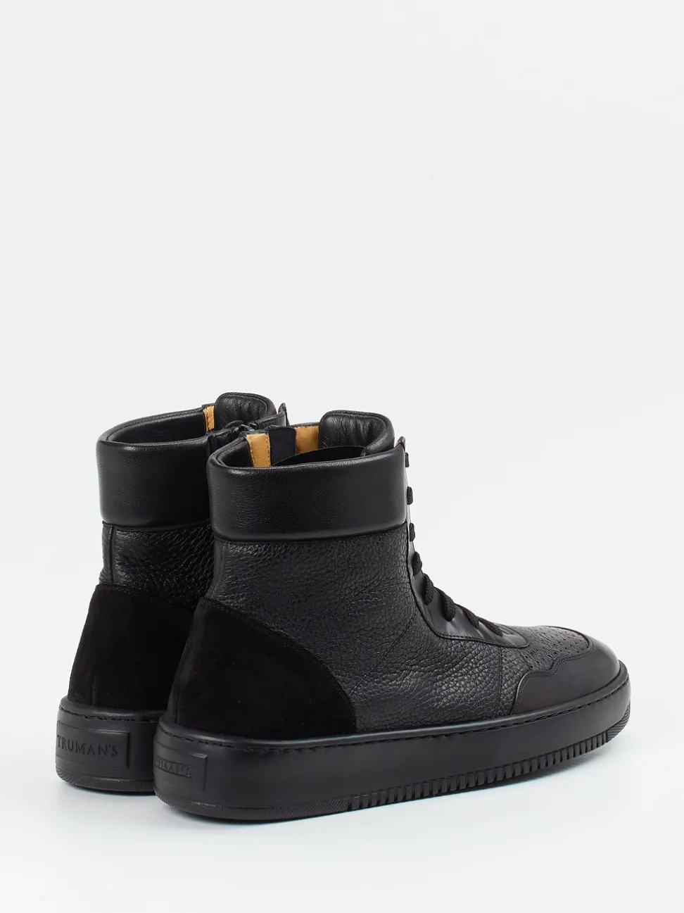 Truman's – High-Top Sneaker aus Hirschleder Schwarz