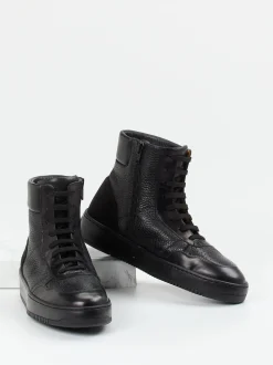 Truman's – High-Top Sneaker aus Hirschleder Schwarz