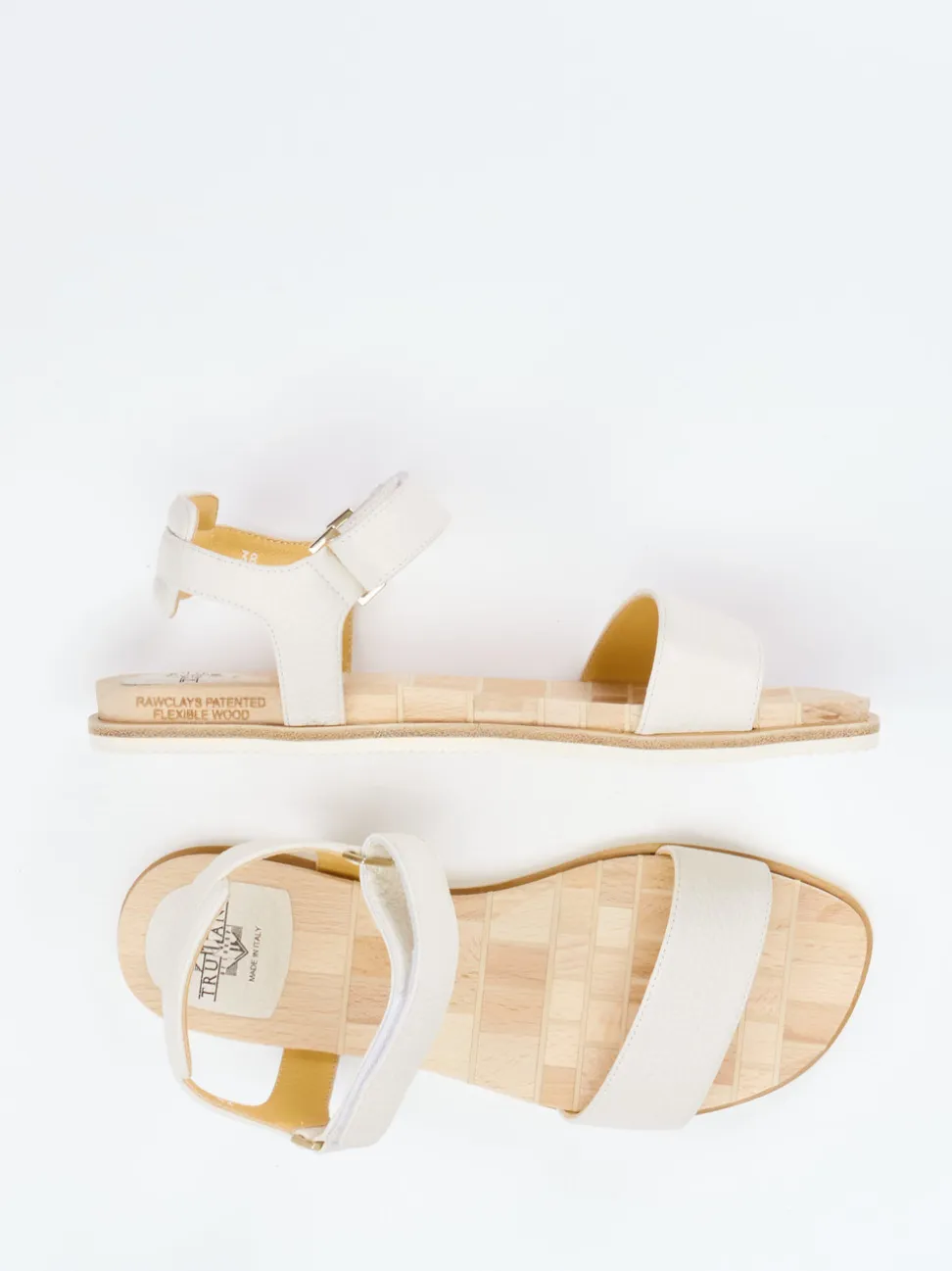 Truman's – Klettsandalen aus Elchleder Cremeweiß