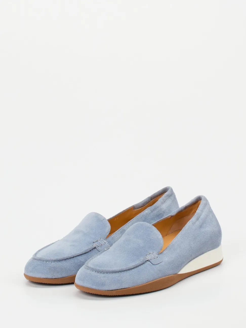 Truman's – Komfort-Loafer aus Veloursleder hellblau
