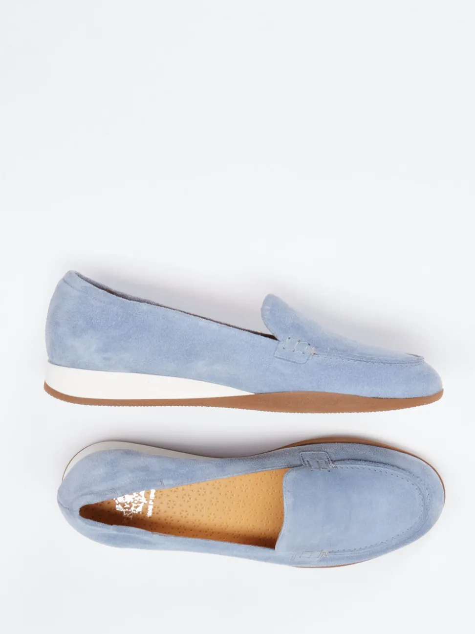 Truman's – Komfort-Loafer aus Veloursleder hellblau