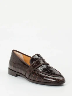 Truman's – Loafer aus geprägtem Leder Dunkelbraun