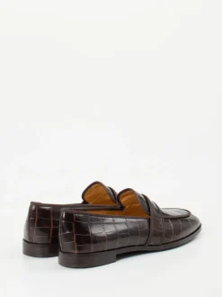 Truman's – Loafer aus geprägtem Leder Dunkelbraun