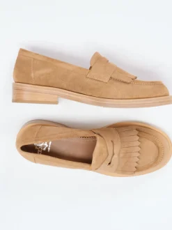 Truman's – Loafer aus Veloursleder sandbeige