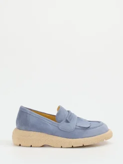 Truman's – Loafer aus Veloursleder in Pastellblau
