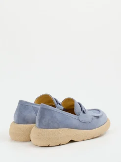Truman's – Loafer aus Veloursleder in Pastellblau