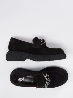 Truman's – Loafer aus Veloursleder Schwarz