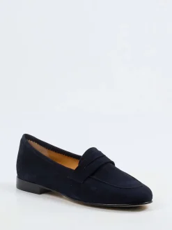 Truman's – Penny Loafer aus Veloursleder dunkelblau