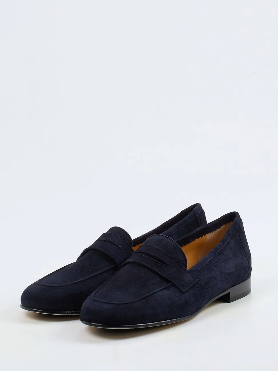 Truman's – Penny Loafer aus Veloursleder dunkelblau