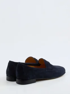 Truman's – Penny Loafer aus Veloursleder dunkelblau