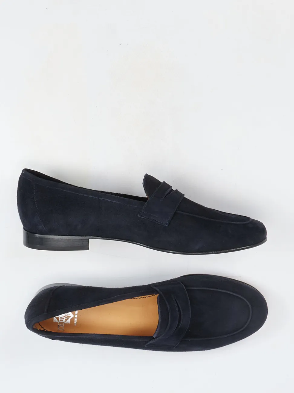Truman's – Penny Loafer aus Veloursleder dunkelblau