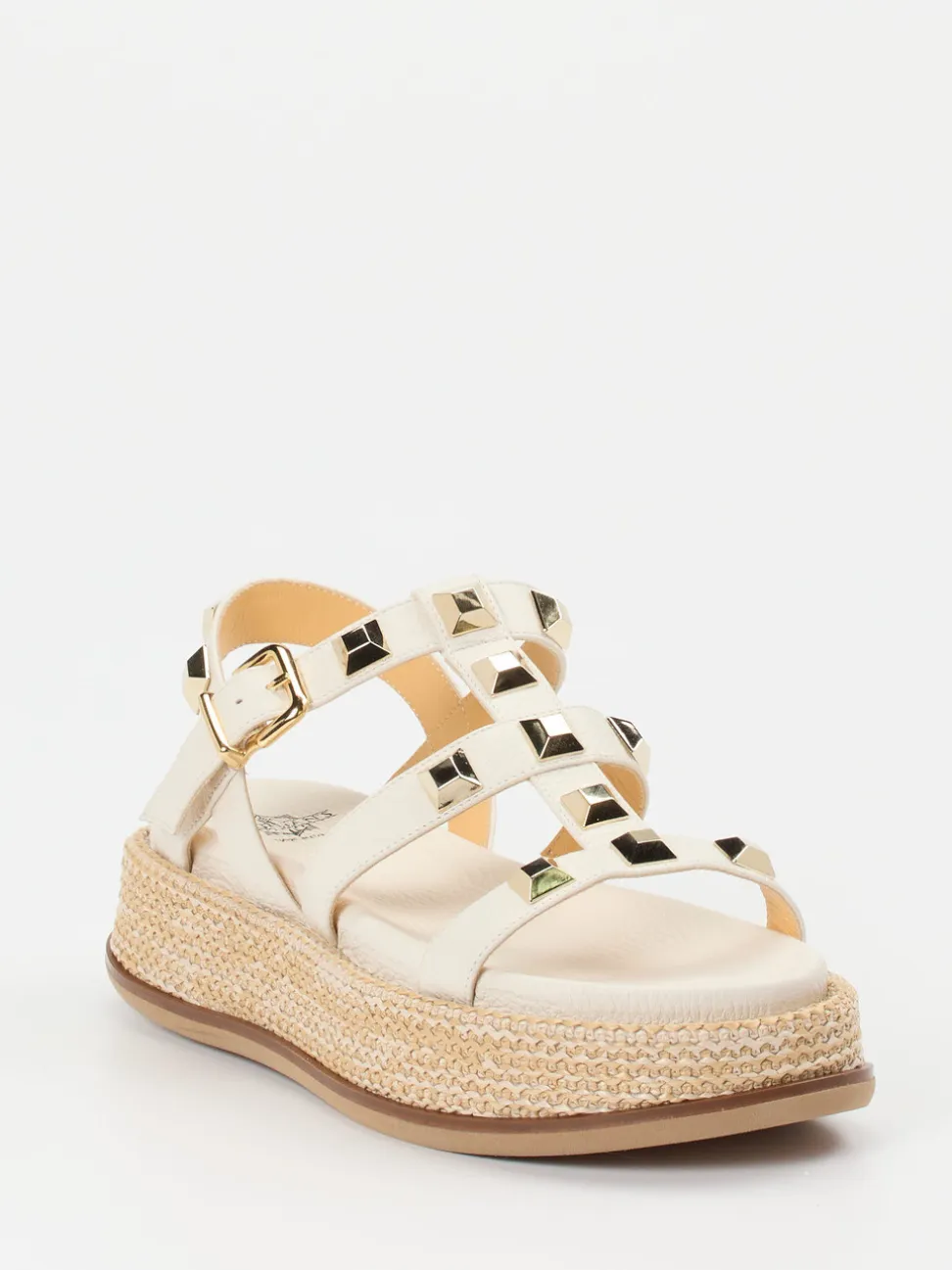 Truman's – Plateau-Sandalen aus Hirschleder in Beige