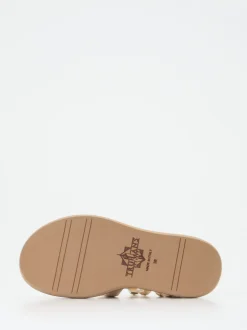 Truman's – Plateau-Sandalen aus Hirschleder in Beige