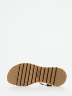 Truman's – Plateau-Sandalen aus Hirschleder taupe