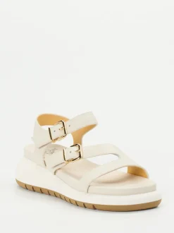 Truman's – Plateau-Sandalen aus Hirschleder creme
