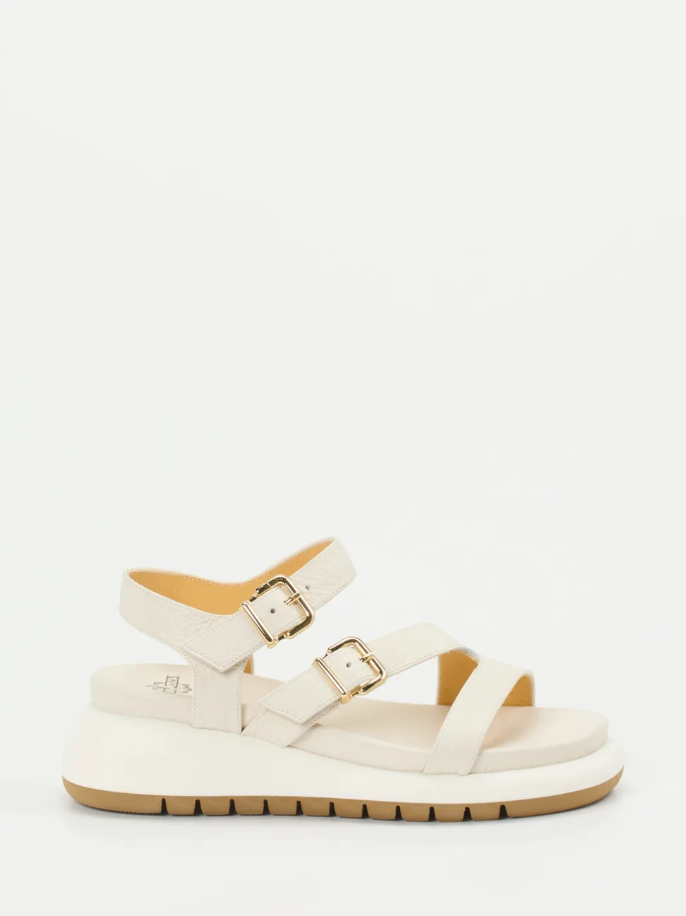 Truman's – Plateau-Sandalen aus Hirschleder creme