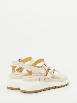 Truman's – Plateau-Sandalen aus Hirschleder creme