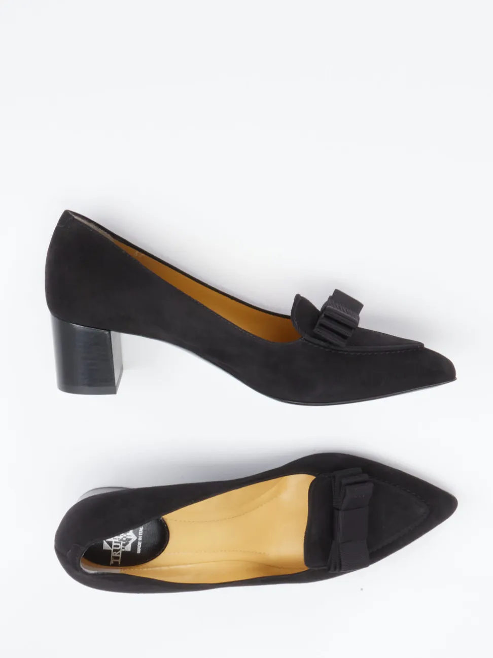 Truman's – Pumps aus Veloursleder in Schwarz